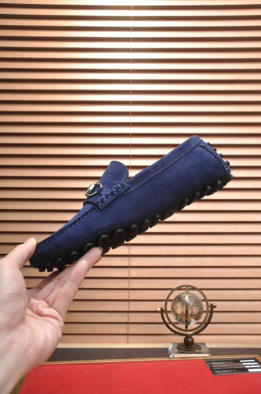 Men's Men's Shoes💰420💶【GUCCI】 (High-end Niuli) New 🍀Gucci*——Gucci Doudou Shoes! Made of imported original cowhide, the inner top layer is comfortable cowhide lining! Original wear-resistant rubber outsole! High quality products! Code number 38-44!